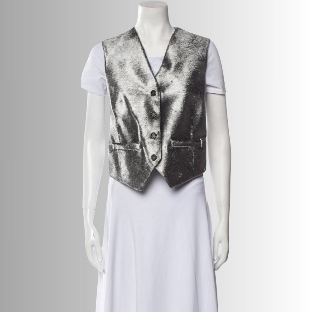 Gilet Argente Femme