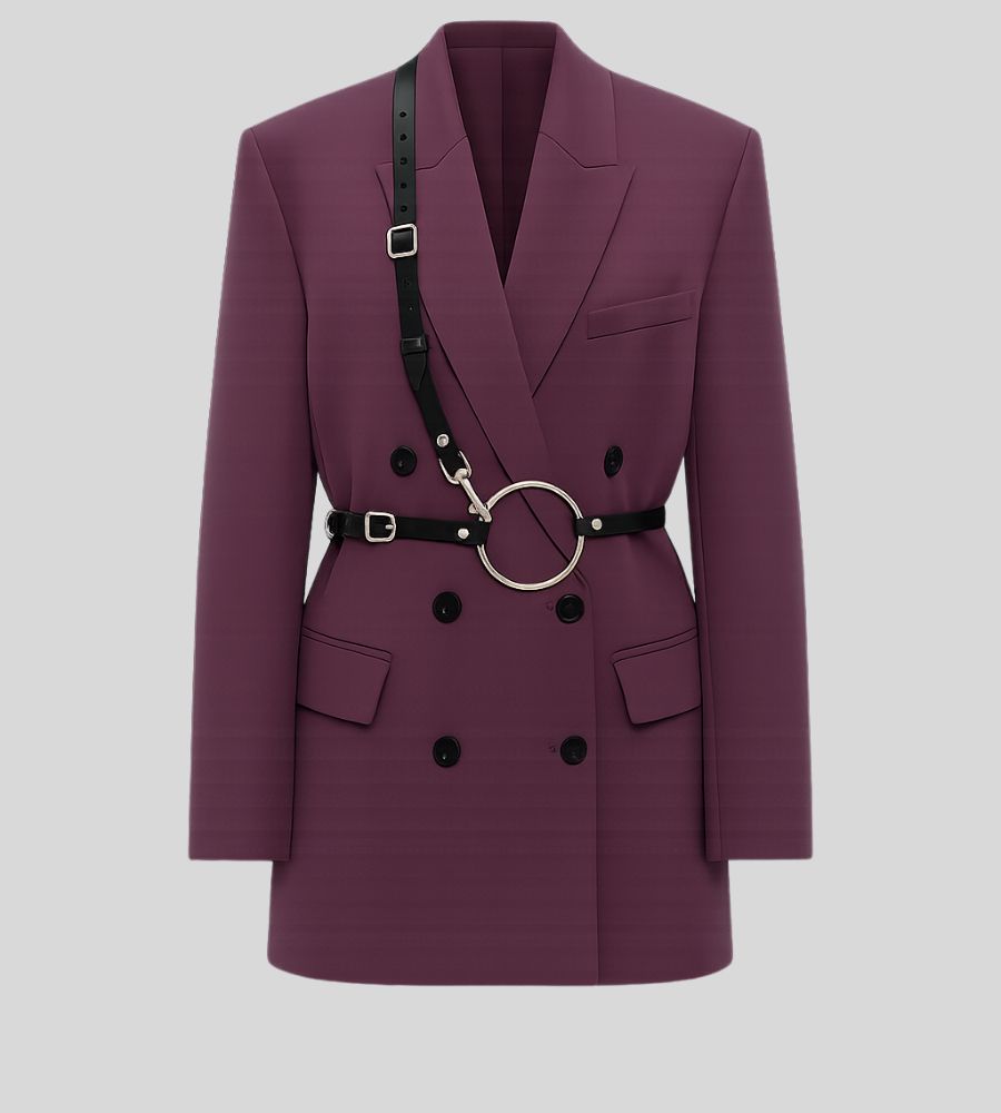 MajorLine™ Harnais Poitrine Minimaliste en Cuir Noir