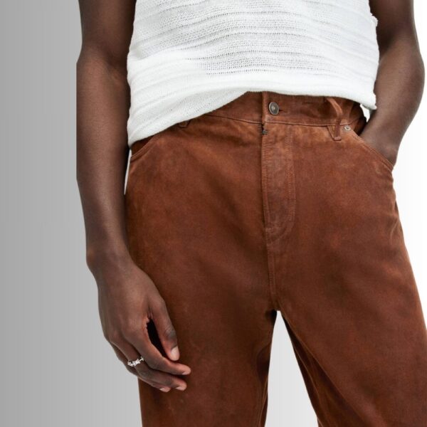 Pantalon En Daim Homme - Taille Moyenne