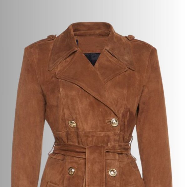 Manteau Long En Daim Marron Femme - Trench Luxe | FRENCH VESTE