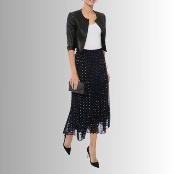 Veste En Cuir Courte Pour Femme - Noir