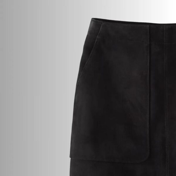 Jupe Daim Noir Pour Femme - Style Court