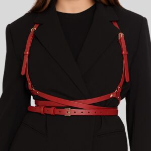 Rouge Sablé™ – Harnais en Cuir de Luxe pour Femme