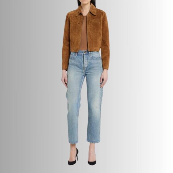 Veste Marron Daim Femme - Style Camionneur