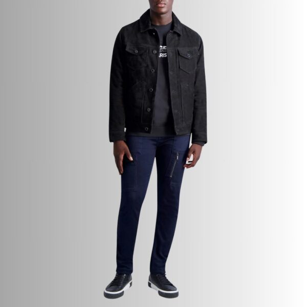 Veste Daim Noir Pour homme - Noir