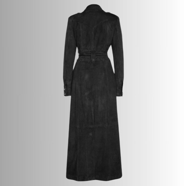 Manteau Long En Daim Noir Femme - Trench Luxe | FRENCH VESTE