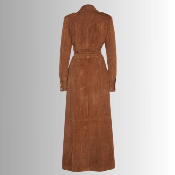 Manteau Long En Daim Marron Femme - Trench Luxe | FRENCH VESTE