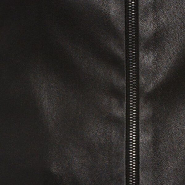 Veste En Cuir Courte Pour Femme - Noir