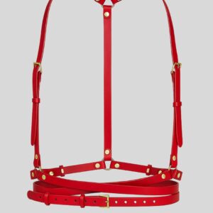 Rouge Sablé™ – Harnais en Cuir de Luxe pour Femme
