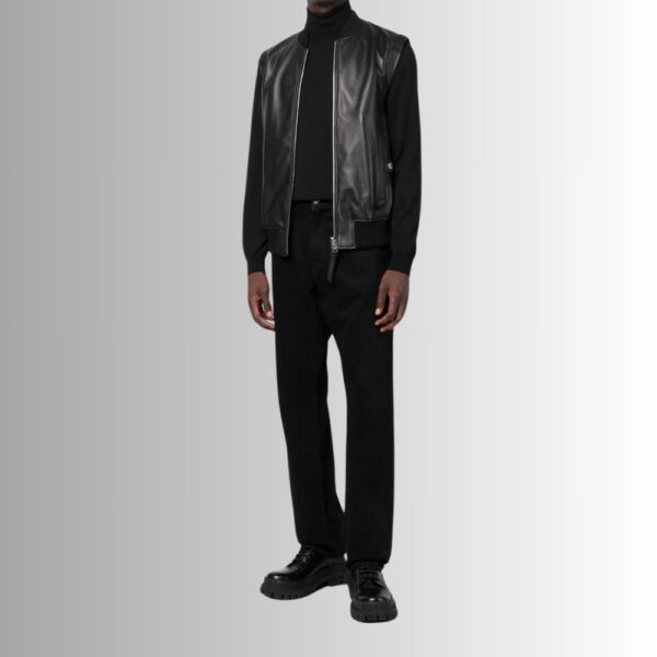 Gilet Sans Manches Noir - Brodé