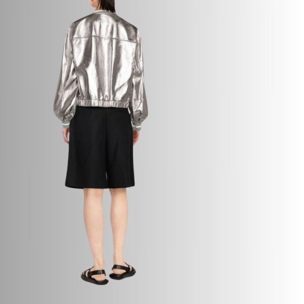 Blouson Argenté Femme - Style Bombardier