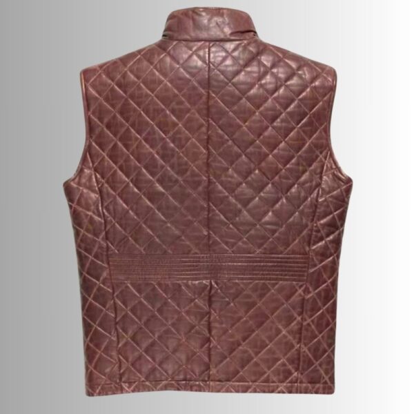 Gilet Sans Manche Matelassé Homme - Style Moderne en Cuir