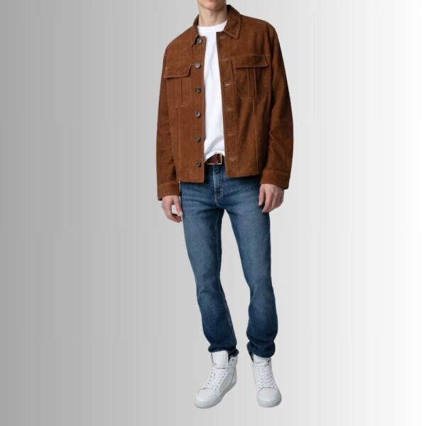 Veste Daim Homme Marron - Kuba