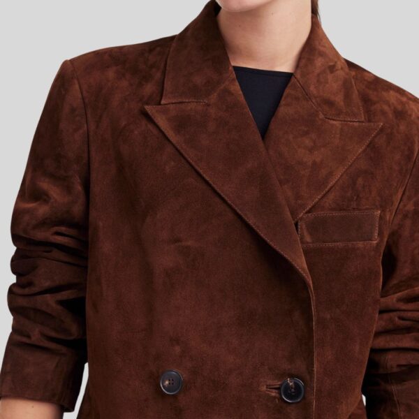 Blazer Femme Daim Marron Foncé