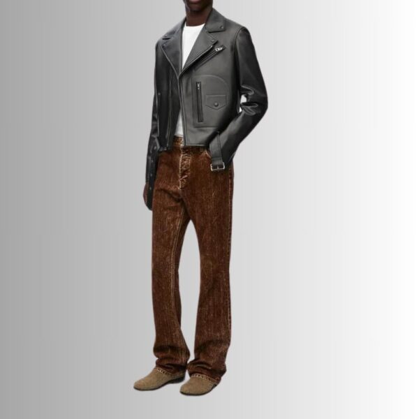 Blouson Moto Homme Cuir - Noir