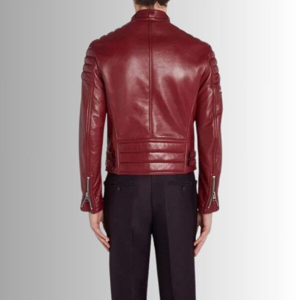 Perfecto Rouge Homme - Cuir d'agneau
