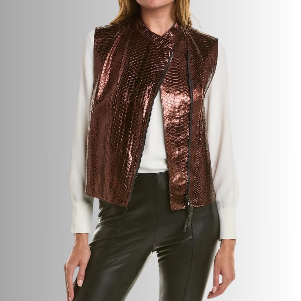 Gilet femme à paillettes - Vue de face