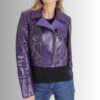 Blouson violet femme - Vue de face